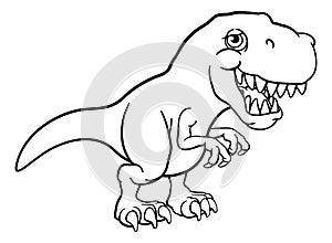 Dinosaur T Rex Animal Cartoon Illustration