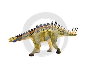 Dinosaur toy on white backgroun