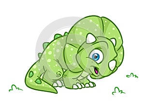 Dinosaur Triceratops cartoon Illustrations