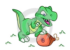 Dinosaur Tyrannosaur cartoon Illustrations