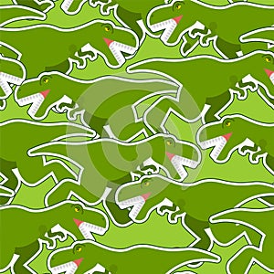 Dinosaur Tyrannosaur pattern seamless. T-rex background. Dino ornament