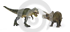 Dinosaur Tyrannosaurus and Triceratops