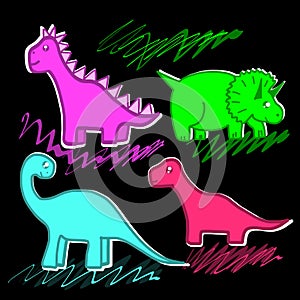 Dinosaur vector set