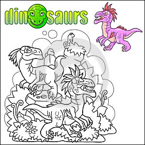 dinosaur velociraptor, illustration design