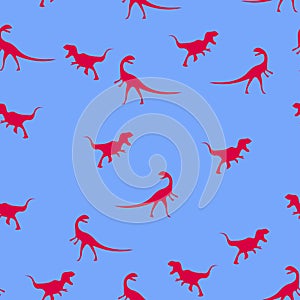 Dinosaur velyciraptor pattern seamless photo