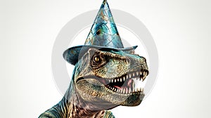 Dinosaur with wizard hat