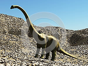 Dinosaurs Jurassic prehistoric scene 3d rendering