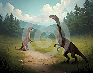 Dinosaurs in nature