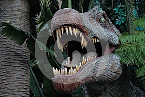 Dinosaurs open mouth