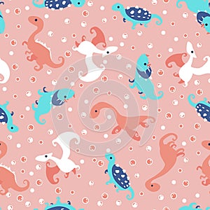 Dinosaurs seamless pattern for kids