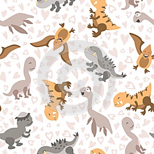 Dinosaurs seamless pattern for kids