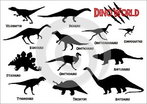 Dinosaurs silhouettes