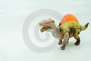 A dinosaurs toy isolated on white background. Plastice dinosaurs toys on white background, idea for kids to play and will enjoy
