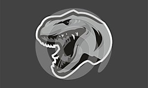 Dinosaurus t-rex head logo esport mascot