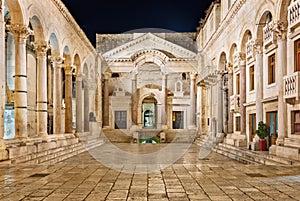 Diocletian palace at night photo