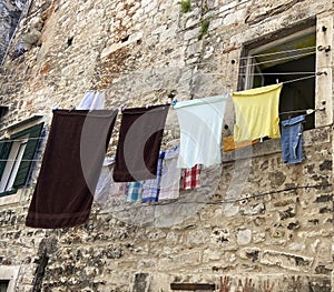 Diocletian's Palace 1700 Years Later Outdoor Drying Clothes