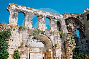 Diocletian's Palace Silver Gate in Split, Croatia