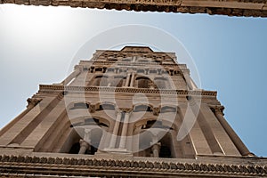 Diocletian`s Palace in Split, Croatia in a sunny day