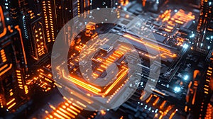 diode blinking glowing circuitry