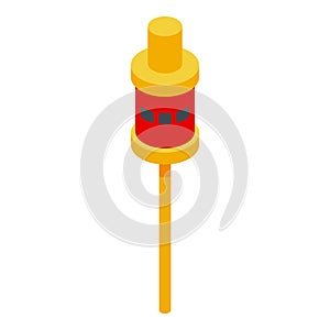Diode capacitor icon, isometric style
