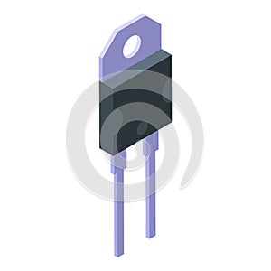 Diode economy icon, isometric style