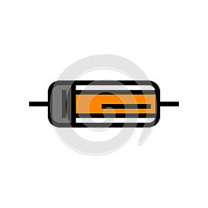diode electronic component color icon vector illustration