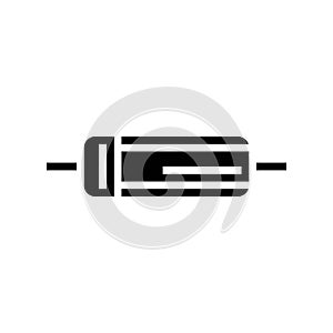 diode electronic component glyph icon vector illustration