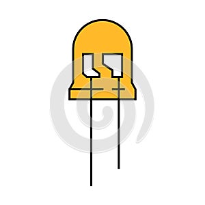 diode electronic component icon color illustration