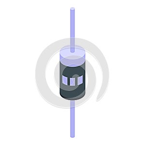 Diode hardware icon, isometric style