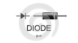 Diode icon and symbol