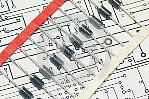 Diodes over electronic diagram