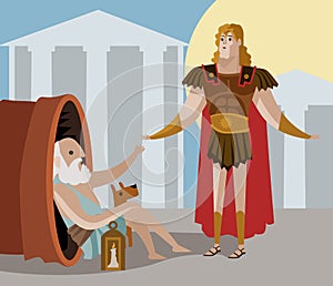 Diogenes the cynic greek philosopher and alexander the great