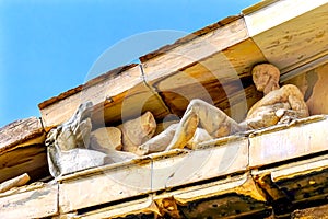 Dionysos Bacchus Horse Statues Parthenon Acropolis Athens Greece