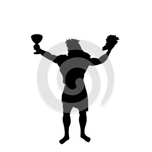 Dionysus Bacchus god wine silhouette ancient mythology fantasy