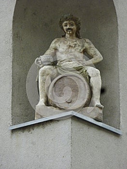 Dionysus or bacchus, god of winemaking