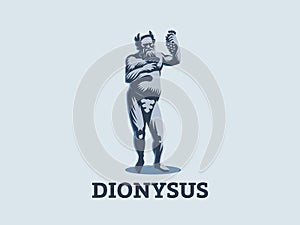 Dionysus or Bacchus holds a bunch.