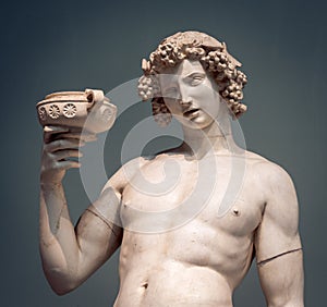 Dionysus Bacchus Wine statue portrait photo