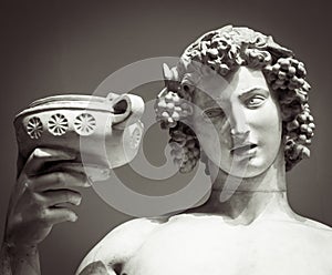 Dionysus Bacchus Wine statue portrait