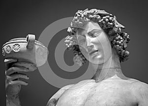 Dionysus Bacchus Wine statue portrait