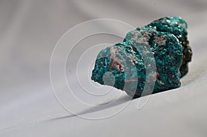 Dioptase crystal, Dark Green Dioptase Crystal. photo