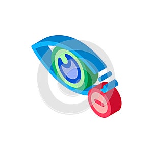 Diopter Myopia Eye Vision isometric icon vector illustration