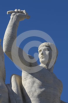 Dioscuri, Statue Civilization Palace Rome Eur photo
