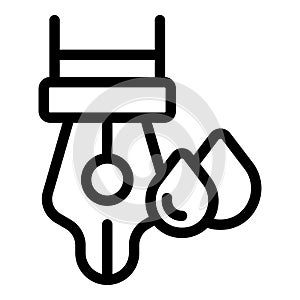 Dip pen instrument icon outline vector. Calligraphy tool