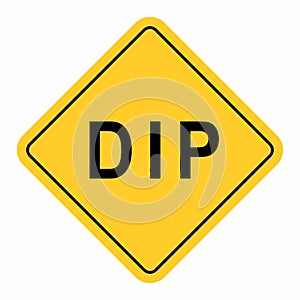 Dip road sig