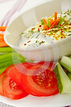 Dip and Vegetables