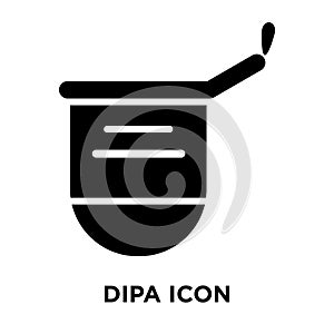 Dipa icon vector isolated on white background, logo concept of D photo