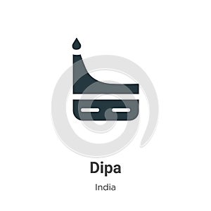Dipa vector icon on white background. Flat vector dipa icon symbol sign from modern india collection for mobile concept and web photo