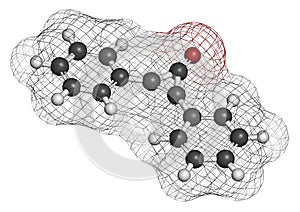 Diphencyprone (diphenylcyclopropenone) alopecia treatment drug molecule