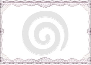 Diploma or certificate / border / A4 / vector