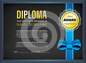 Diploma, certificate design template